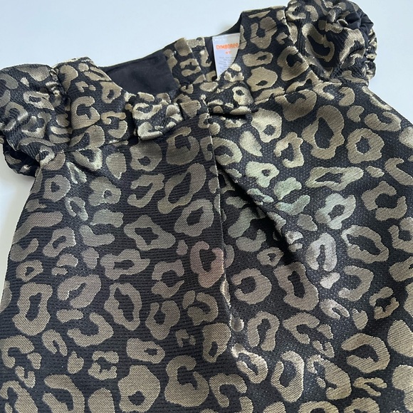 Gymboree Leopard Print Black & Gold Special Occasion Dress SZ 2T ✨ - Picture 4 of 7